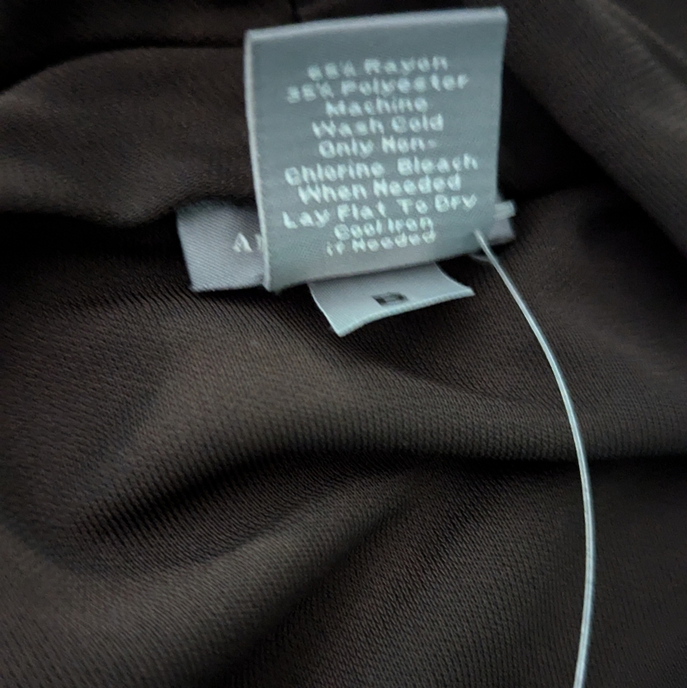 π NWT dark brown Ann Taylor open front shawl collar shrug cardigan - Picture 2 of 7